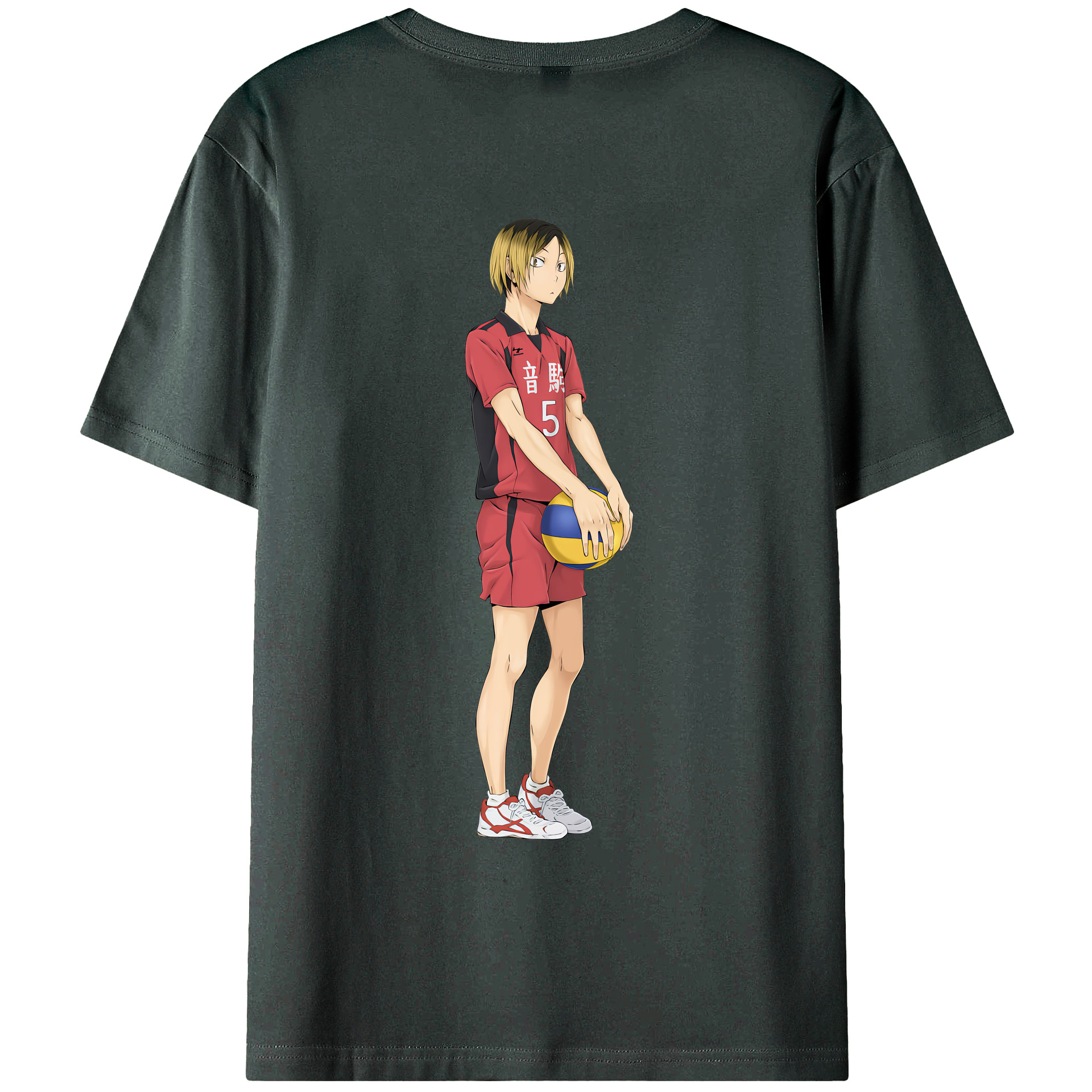 （画像用） ハイキュー!! Haikyu!! 綿100％ メンズ半袖Tシャツ（バックプリント） 通気性